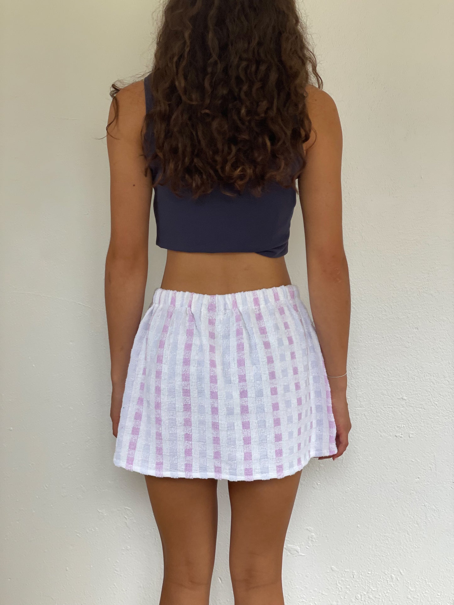 (S - L) White Elastic Skirt