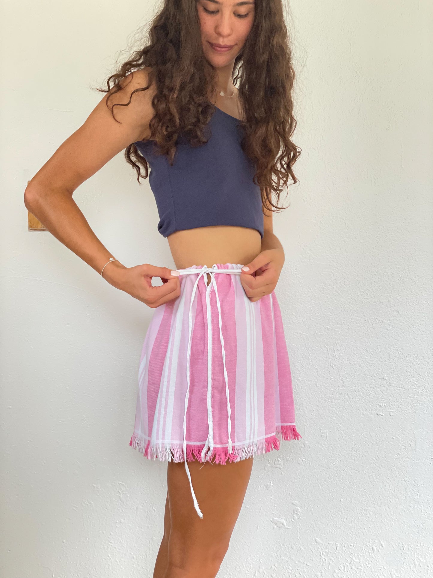 (XS - XXL) Pink Tie Skirt
