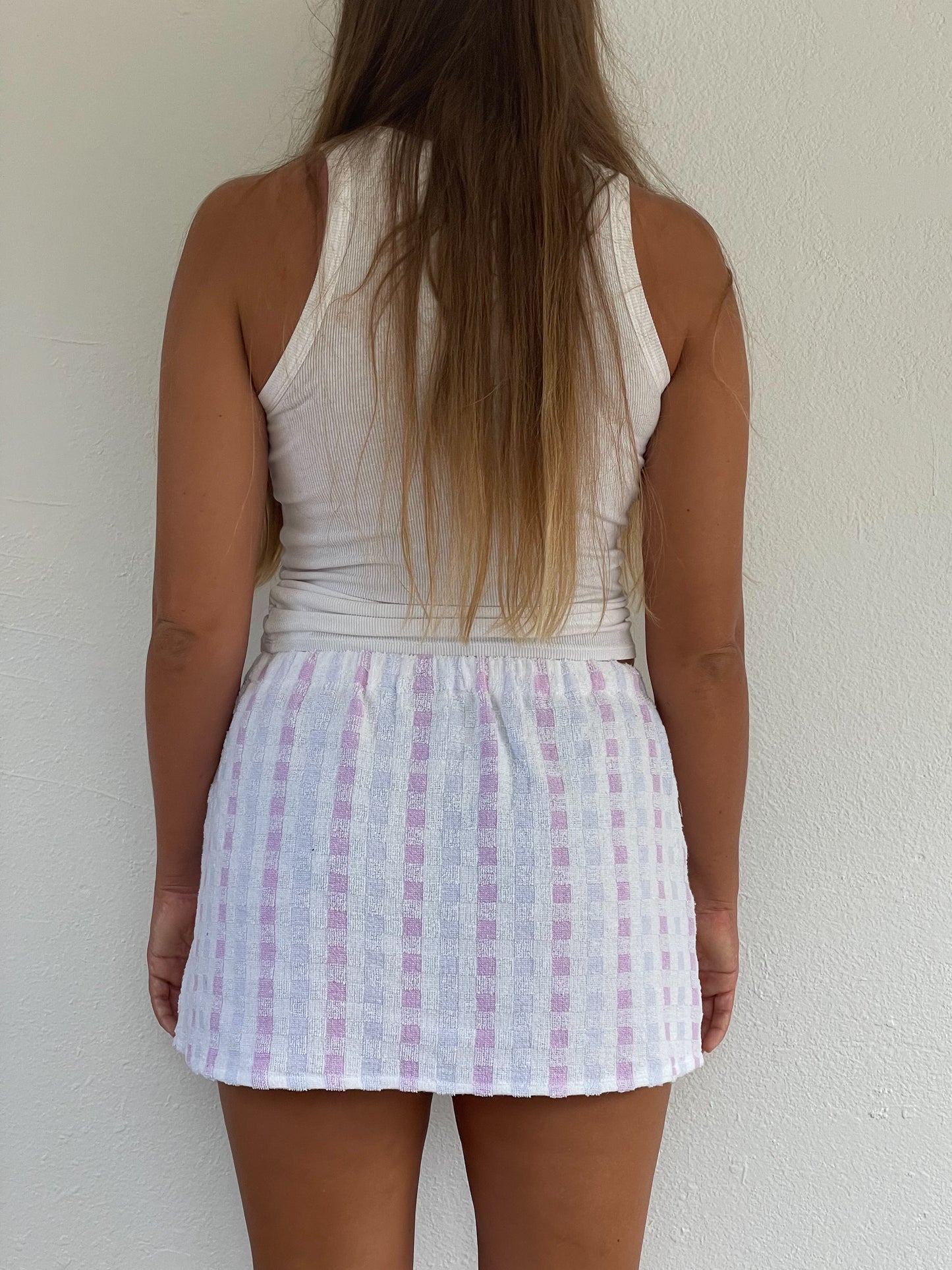 (S - L) White Elastic Skirt