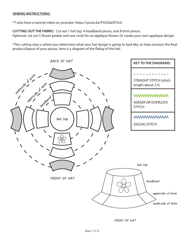 Bucket Hat Sewing Pattern